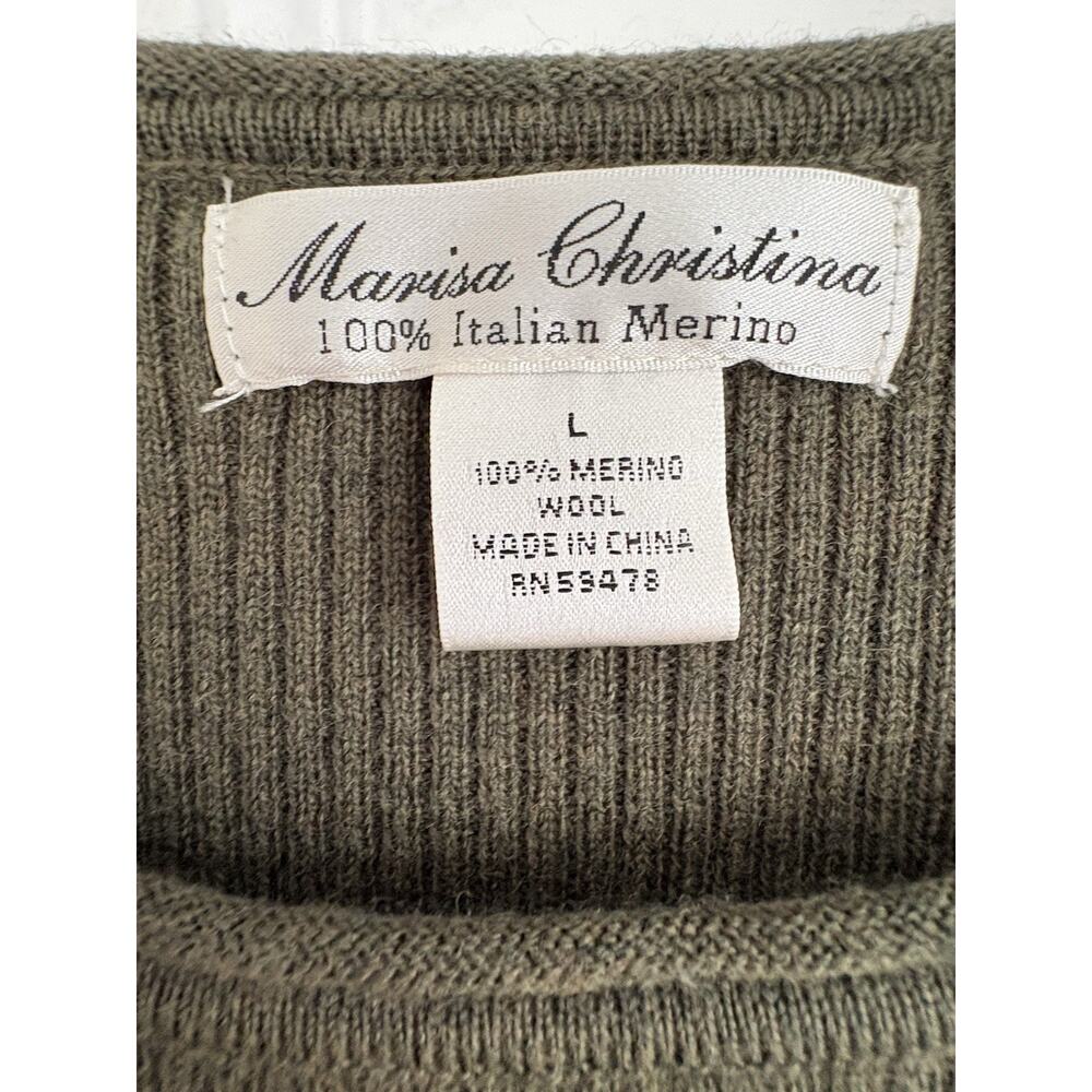 VTG Marisa Christina 100% Italian Merino Wool Women's Sweater Minimalist | L